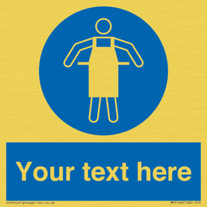 Custom Protective Apron Required Sign